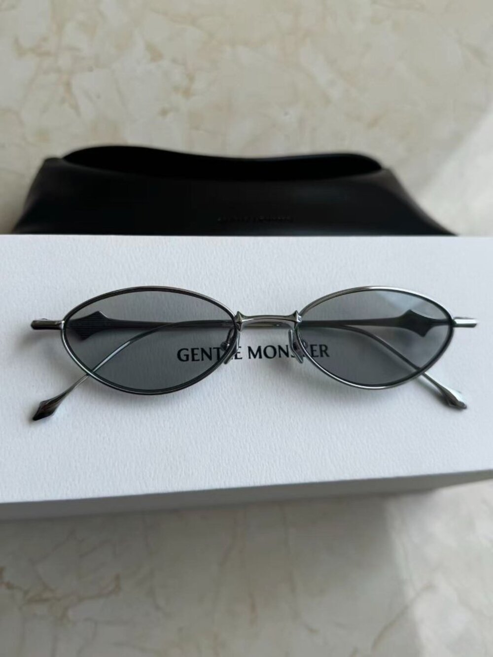 Gentle Monster Bold Metal Cat‑Eye Sunglasses